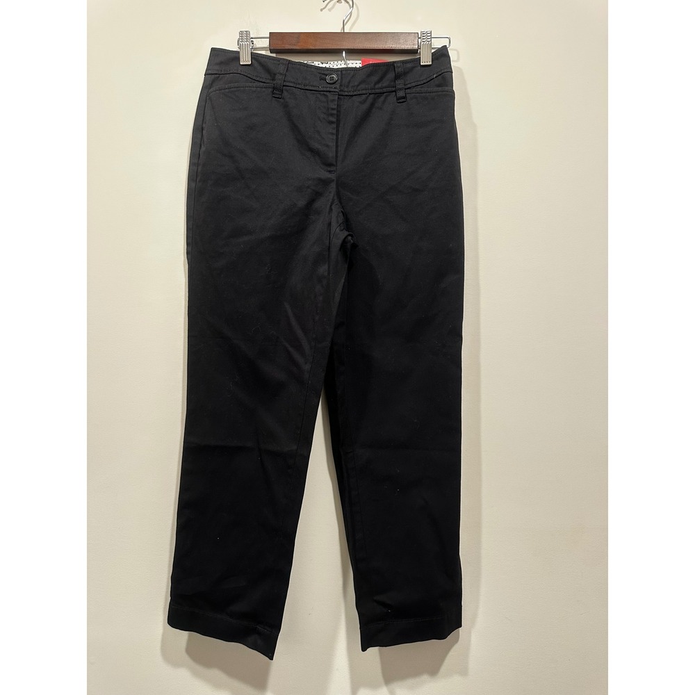 Talbots Perfect Crop Pant Black Curvy Fit Slim Leg Size 2 NWT